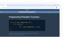 Chrome UI showing programming study aids feature